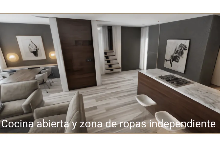 Living room y cocina abierta