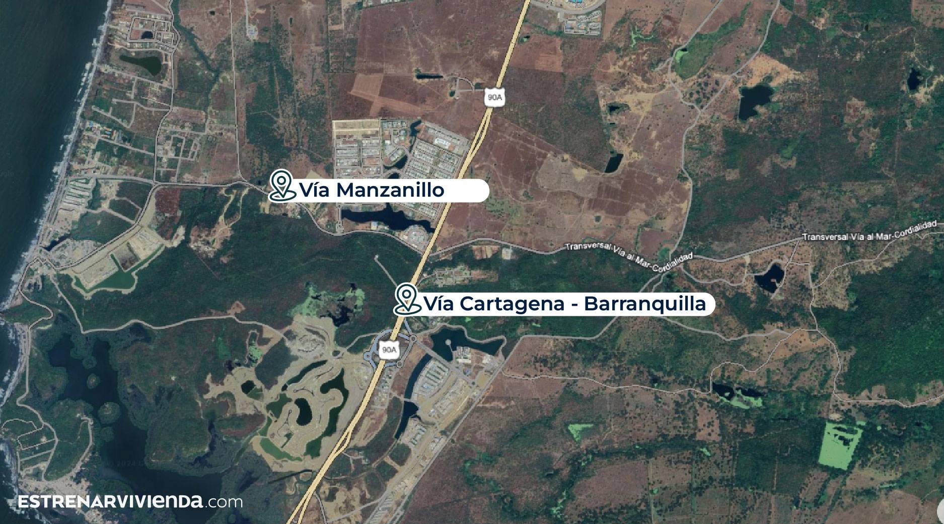 Vias-acceso-manzanillo-Cartagena
